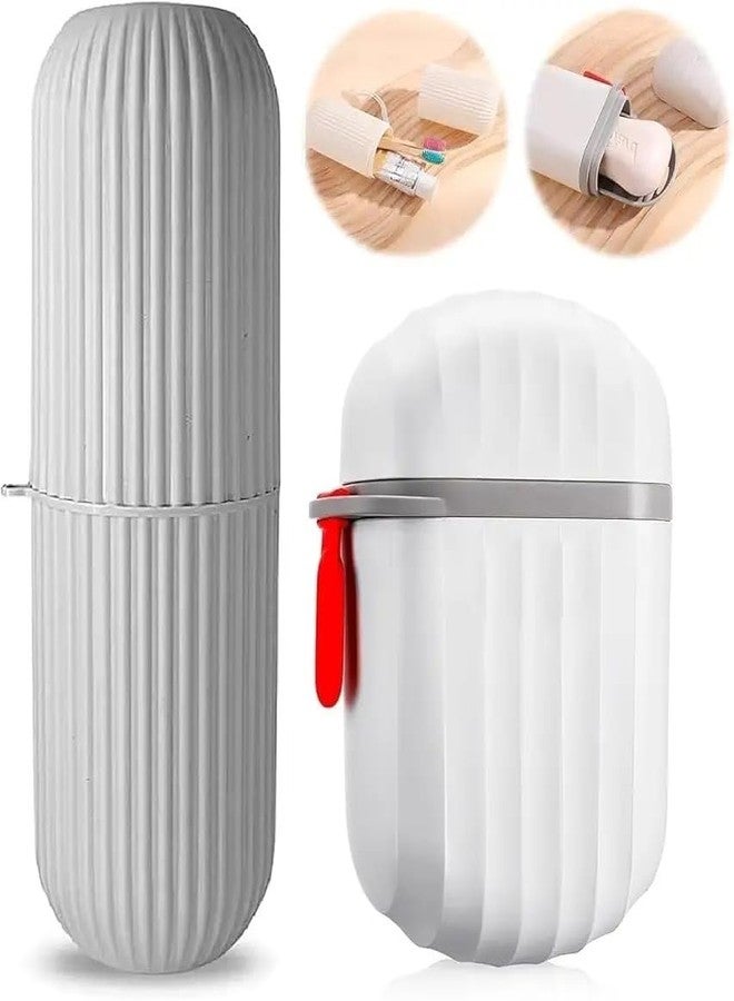 MARUTIWARE Travel Soap Case with Lid, Waterproof Soap Box with Toothbrush Case, Leakproof, Convenient Handle, for Bathroom, Camping - Image 1